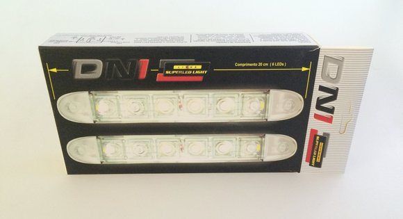 Imagen de PAR DE LUZ LED 6 LEDS 12V (PARA LUZ DE DIA/LUZ TRASERA)